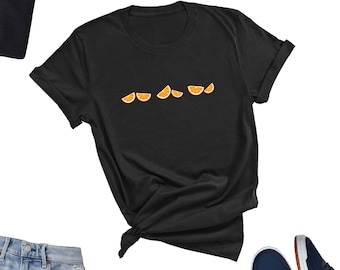 Chemise orange, tee-shirt oranges, haut chemise oranges, joli t-shirt orange, chemise cadeau amoureux orange, chemise unisexe ami amateur de fruits orange