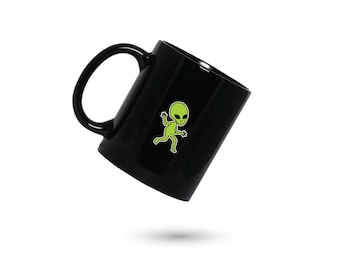 Taza de extraterrestre, taza personalizada de extraterrestre, divertida taza de extraterrestre, linda taza de extraterrestre, regalo para él, regalo para ella, regalo para compañero de trabajo