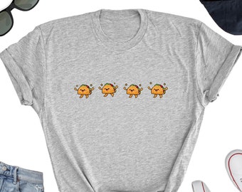 Happy Taco Shirt, Cute Taco Lover Tee Shirt, Tacos Tee Top, Tacos T-Shirt,  Taco Gift Shirt, Cute Tacos Lover Friends UNISEX T-Shirt
