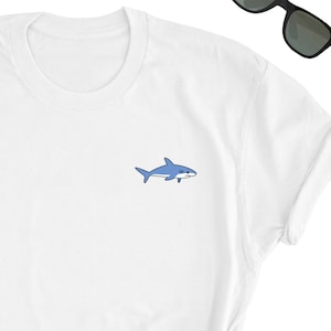 Shark Shirt, Cute Shark Tee Shirt, Shark Tee Top, Cute Shark T-Shirt,  Shark Icon Gift Shirt, Shark Lover Friends UNISEX Shirt Gift, Shark