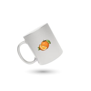 Orange Coffee Mug, Orange Custom  Mug, Cute Orange Fruit Coffee Cup, Orange Design Mug, Gift for Him, Gift for Her, Co-worker Gift
