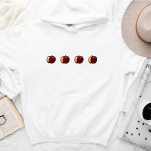 Apple Hoodie, Apple Icon Hoodie, Apple Lover Sweatshirt, Fruit Apple Hooded Sweater, Apple Icon Gift, Apple Lover Friend ADULT UNISEX Hoodie