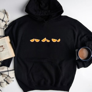 Orange Hoodie, Cute Orange Hoodie, Orange Lover Sweatshirt, Fruit Lovers Hooded Sweater, Cute Orange Gift, Orange ADULTS UNISEX Hoodie Gift