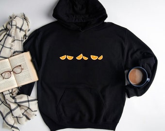 Sudadera naranja, sudadera naranja bonita, sudadera para amantes de la naranja, sudadera con capucha para amantes de la fruta, regalo naranja bonito, sudadera naranja unisex para adultos.