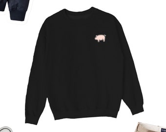 Pig Sweatshirt, Cute Pig Sweater, Pig Sweatshirts, Pig Crewneck, Pig Lover Unisex Sweatshirts