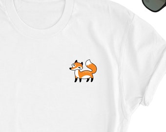 Fox Shirt, Cute Fox Tee Shirt, Fox Tee Top, Cute Fox T-Shirt, Fox Gift Shirt, Fox Lover Friends UNISEX Shirt Gift, Foxes Lover Gift Shirt