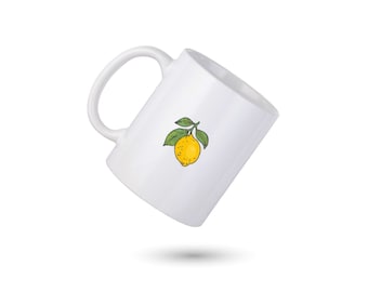 Lemon Coffee Mug, Lemon Custom  Mug, Cute Lemon Coffee Cup, Lemons Lover Mug, Gift for Him, Gift for Her, Co-worker Gift