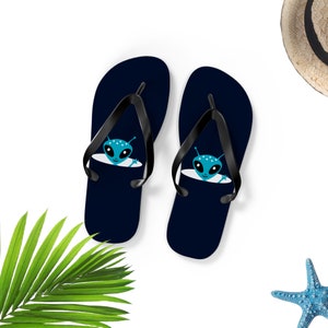Alien Flip-Flops, Cute Alien Flip Flops, Alien Sandals, Alien Lover Gift, Cute Alien Gift, Fun Alien Gift, UNISEX Flip-Flops