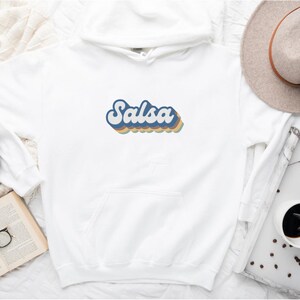 Salsa Hoodie, Salsa Vintage Sweater, Salsa Dancer Sweatshirt, Salsa UNISEX Hoodie, Gift for Salsa Lover Friend, Salsa Dance Hooded Sweater