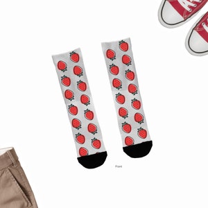 Strawberry Socks, Cute Berries Socks, Strawberry Lover Socks, Cute Strawberry Socks, Strawberry lover Socks, Strawberry Lover Gifts, Socks