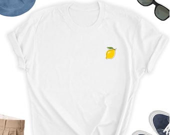 Camiseta de limón, camiseta para amantes de los limones, camiseta de limón, camiseta para amantes de los limones, camiseta de regalo de limón, linda camiseta unisex de limones