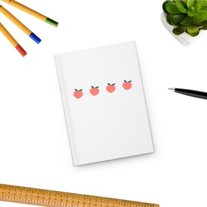 Peach Journal Notebook, Cute Peach Journal, Gift for Peach Lover Notebooks, Cute Peach Spiral Notebook, Fruits Lover Gift Journal