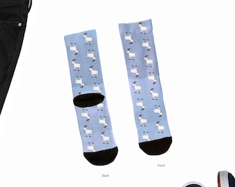 Goat Socks, Goat Icon Socks Lover, Goat Friend Socks, Goat Socks, Goat Friend Socks, Cute Goat Gift, Goat Icon Socks