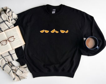 Orange Sweatshirt, Cute Oranges Sweater, Orange Fruit Crewneck, Oranges Friend Gift, Orange Crewneck, Oranges Lover Gift UNISEX Sweatshirt