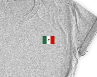 Shirt Mexicaanse vlag, shirt Mexico, Mexicaans T-shirt, Mexico minnaar cadeau, shirt Mexico vlag minimalistische vlag, T-shirt Mexico, T-shirt uniseks