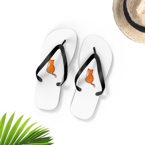 Cats Cute Flip-Flops, Cute Cats Flip Flops, Cats Lovers Sandals, Cats Icon Gift, Gift for Cat Lover, Fun Cats Gift, Cats Unisex Cute Sandals