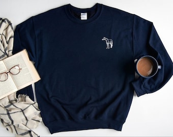 Bluza z koniem, uroczy sweter z koniem, okrągły dekolt z koniem, uroczy prezent z koniem, okrągły dekolt z koniem, prezent dla miłośnika zwierząt, sweter unisex z koniem