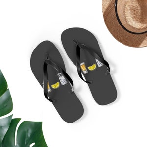 Tequila Flip-Flops, Tequila Shot Flip Flops, Tequila Sandals, Tequila Lover Gift, Tequila Shot Gift, Fun Tequila Gift, UNISEX Flip-Flops