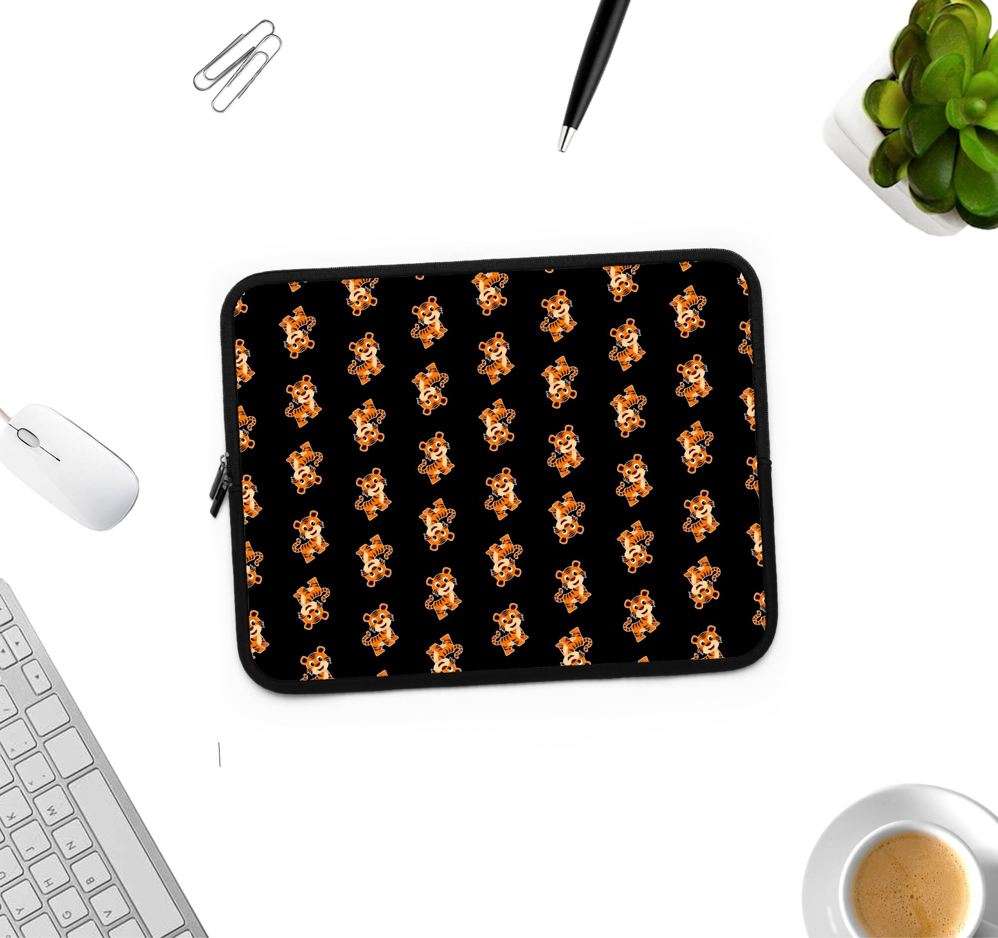 Tiger Laptop Case Sleeve Bag - Handmade - Quality Guarantee Big Cat Laptop  Sleeve - Tiger Case Support Mac Book iPad Surface Pro PC & More