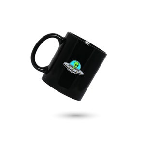 Alien Coffee Mug, Alien Custom  Mug, Spaceship Coffee Cup, Cute Alien Mug, Gift for Him, Gift for Her, Co-worker Gift
