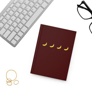 Banana Spiral Notebook Journal, Banana Journal Gift, Gift for Banana Lover Notebook, Banana Icon Notebook Journal, Cute Banana Gift Journal