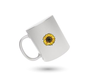 Sonnenblume Kaffeebecher, Sonnenblume benutzerdefinierte Becher, Sonnenblumen Kaffeetasse, niedliche Sonnenblume Becher, Geschenk für ihn, Geschenk für sie, Kollegen Geschenk