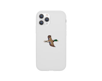 Custodia per iPhone con motivo Duck Mallard, custodia regalo per telefono con motivo Duck Icon, custodia con motivo Duck Animal, custodia personalizzata trasparente e resistente con motivo Duck, custodia per iPhone X 11 12 13 con motivo Duck