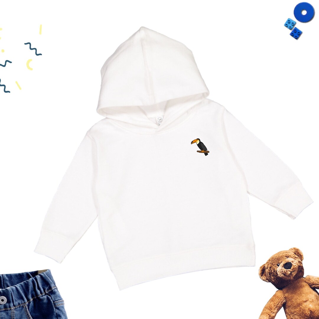 Toucan Kids Sweater, Electric Blue Black Logo