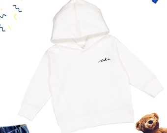 Sudaderas con capucha para niños de montaña, sudadera con capucha para niños amantes de la montaña, suéter lindo para niños del bosque, amante de la caminata para niños pequeños para niños con leche, para niños pequeños para niños con flores