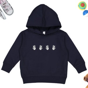 Peace Hand Kinder Hoodies Sweatshirts, Peace Hand Kid Hoodie, Peace Hand Design Kind, Zebra Liebhaber Kid Pullover, Peace Hand Jugend Kleinkind Unisex