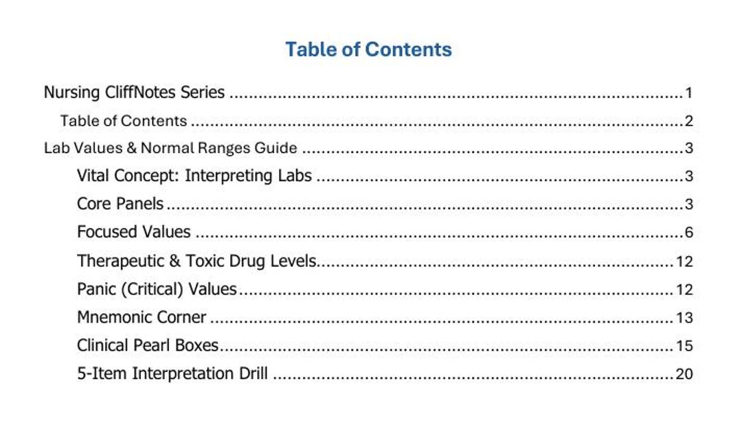 Nursing Lab Values Cheat Sheet | Normal Ranges, Abg, Cmp, Cbc ...