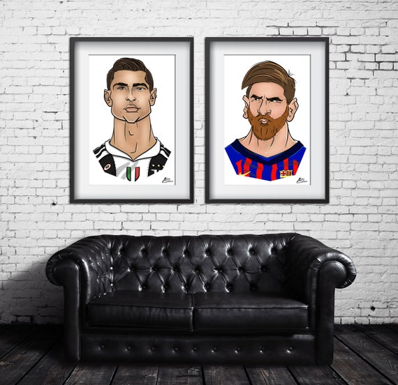 Messi Ronaldo Fan art 40, an art print by Tiffanie Carlsen - INPRNT