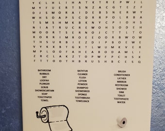 Bathroom Sign, Bathroom Decor, Bathroom Puzzle, Forget Your Phone, Bathroom Funny, Bathroom Word Search, Bathroom Wall Decor, Bathroom Humor