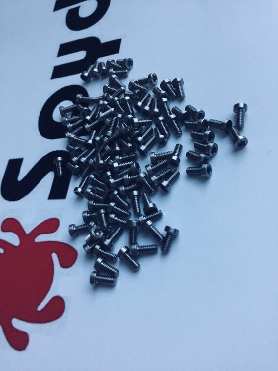 Spyderco Delica 4 BLACK Titanium Scale Screws • 4x Screws