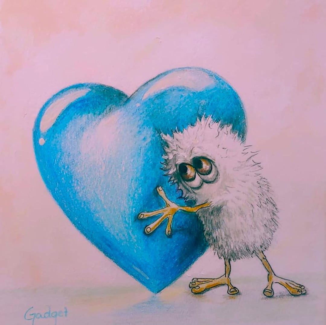 Hug for a Blue Heart - Etsy