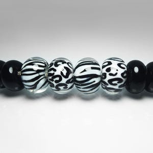 Pandora-Style Lampwork Beads – Zebra & White Leopard Set (8 pcs), fit Pandora  Style Bracelets