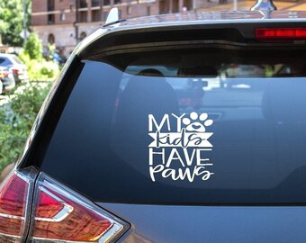 Window Car Decal - My Kids Have Paws