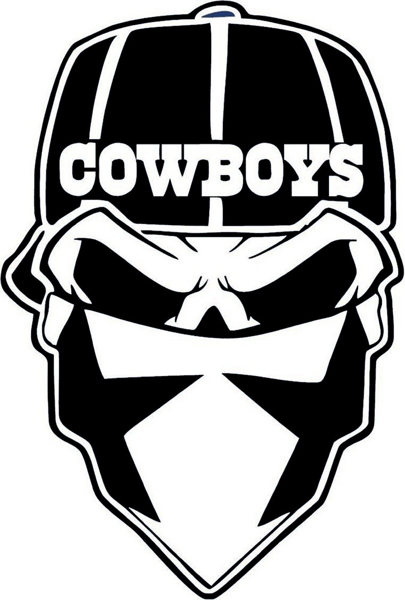 Dallas Cowboys Skull Vinyl Decal Car Truck Van SUV RV Sticker | Etsy