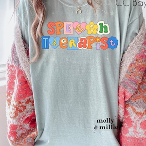 Trendy Speech Therapist Shirt, SLP T-shirt, Retro Speech Therapy Shirt, SLP Shirt Gift or Everyday Wear, Speech Language Pathologist Shirt