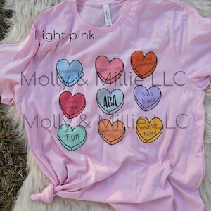 ABA Conversation Heart T-shirt | Behavior Analyst | Behavior Therapist Valentine&#39;s Day Shirt | ABA Valentine&#39;s Day | Behavior Analysis shirt