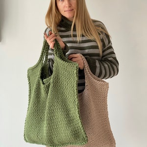 Boho style bag. Stylish and fashionable knitted bag for a modern woman or girl. Handmade shopper. Walking bag in gift. image 8