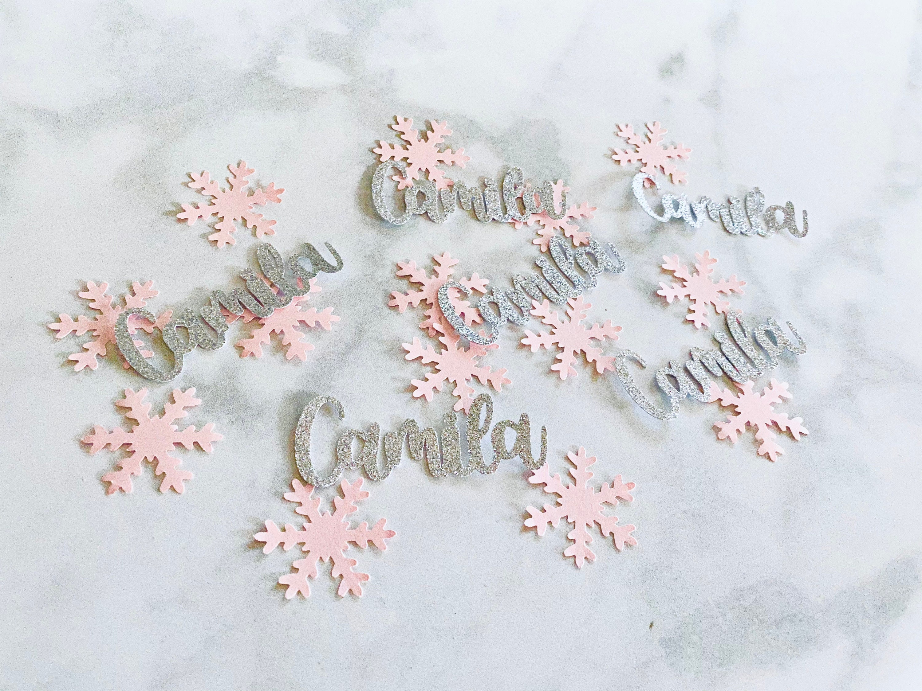 White Snowflake Christmas Confetti for Holiday Crafts and Parties (1.4  Ounces)