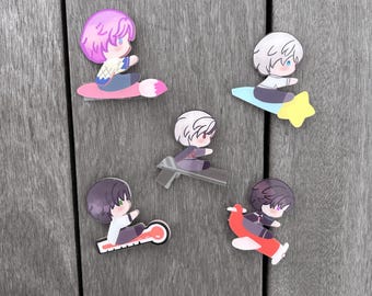 LADS Love and Deepspace hair clip barrette Sylus Caleb Xavier Zayne Rafayel chibi hair accessory