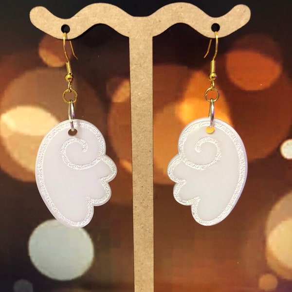 Magical Girl wing dangle earrings- cardcaptor sakura inspired- madoka magica inspired jewelry- anime earrings- lasercut handmade accessories