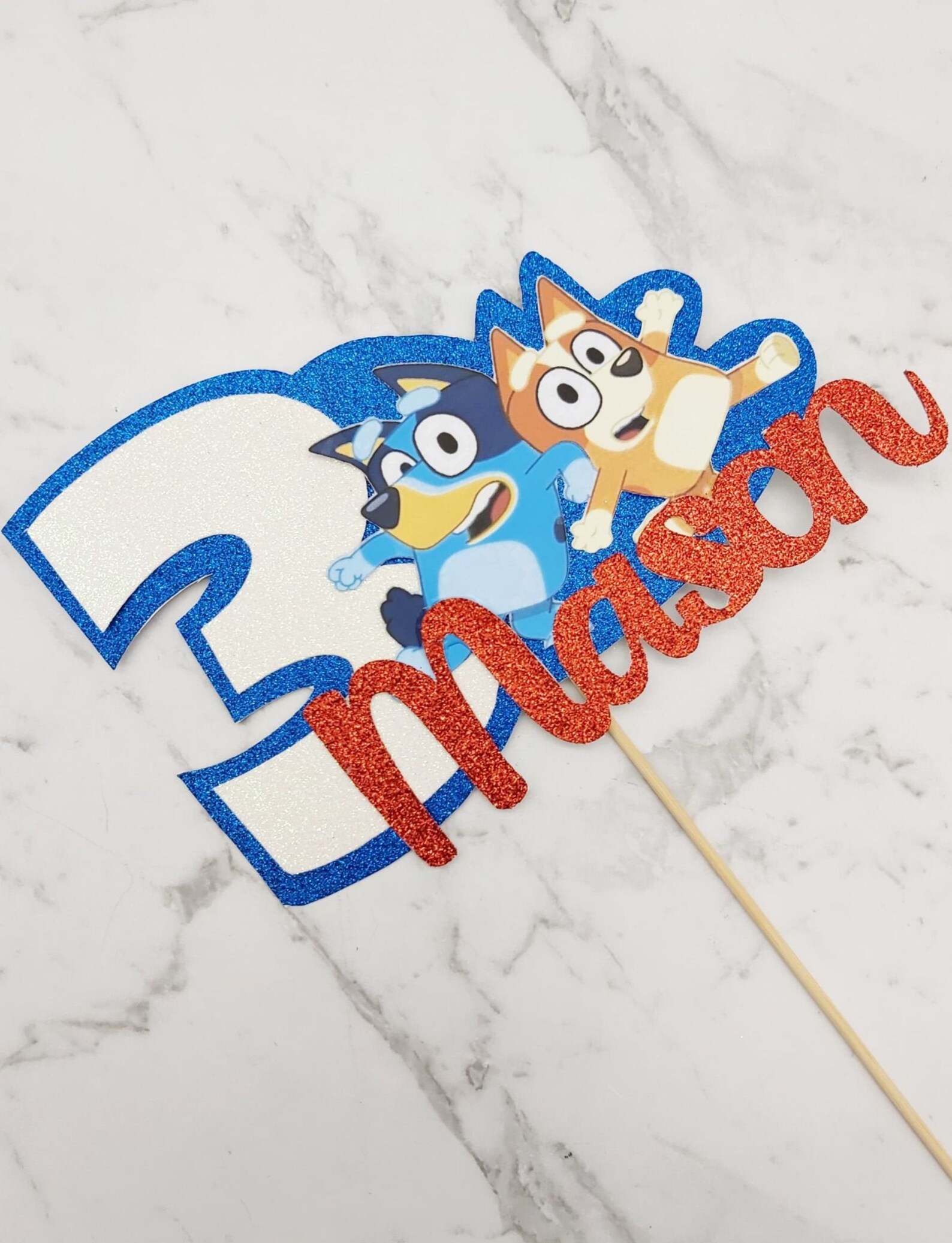 Bluey Inspired Cardstock Cupcake Toppers for Birthday Etsy