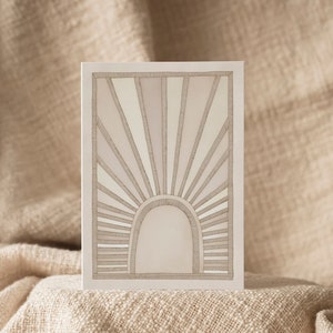 Wenskaart | Moderne Boho Gift Card | Verjaardagskaart | Modern Card | Leeg binnenkant | A6 formaat | Tan en Beige Card | Generieke kaart