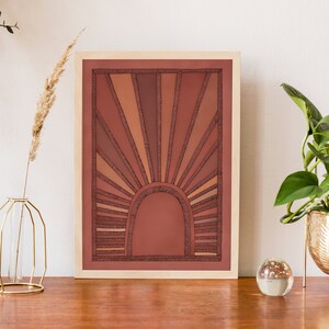 Rayttan | Sunrise Art Print | Modern Boho Wall Prints | Neutral ...
