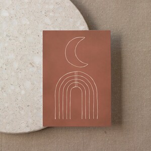 Greeting Card | Rainbow Gift Card | Birthday Card | Modern Card | Blank Inside | A6 size | Terracotta Card | Generic Card
