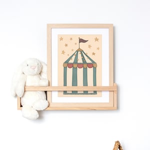 Circus Magic | Boys Nursery Art Print | Playroom Poster | Whimsical Art | Contemporary Wall Decor | Boho Scandi | Modern | Aqua Tones