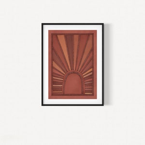 Rayttan | Sunrise Art Print | Modern Boho Wall Prints | Neutral ...